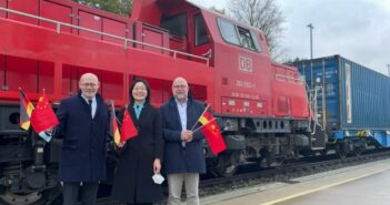 Trans-Eurasia-Express: erster Containerzug über neue Route in Hamburg eingetroffen (Foto: Port of Hamburg)